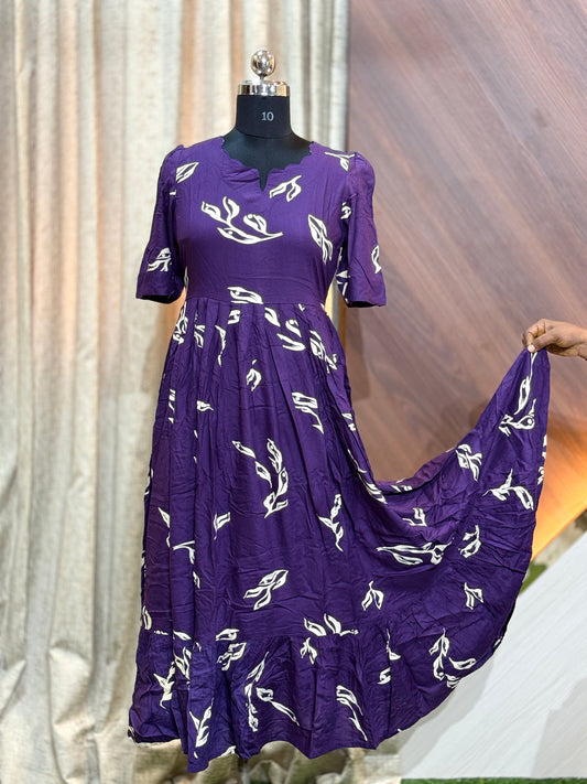 Premium Rayon Floral Frock RF20