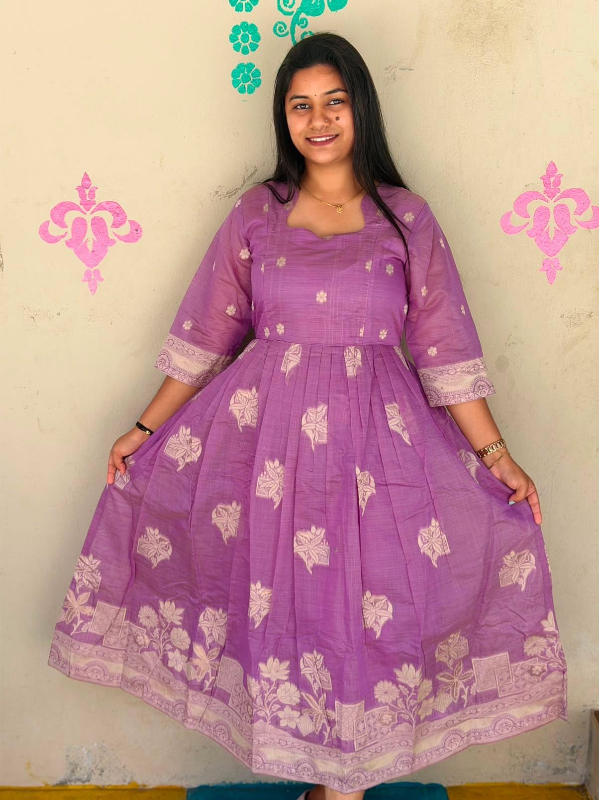 Jamdani Floral Frock - CFF213