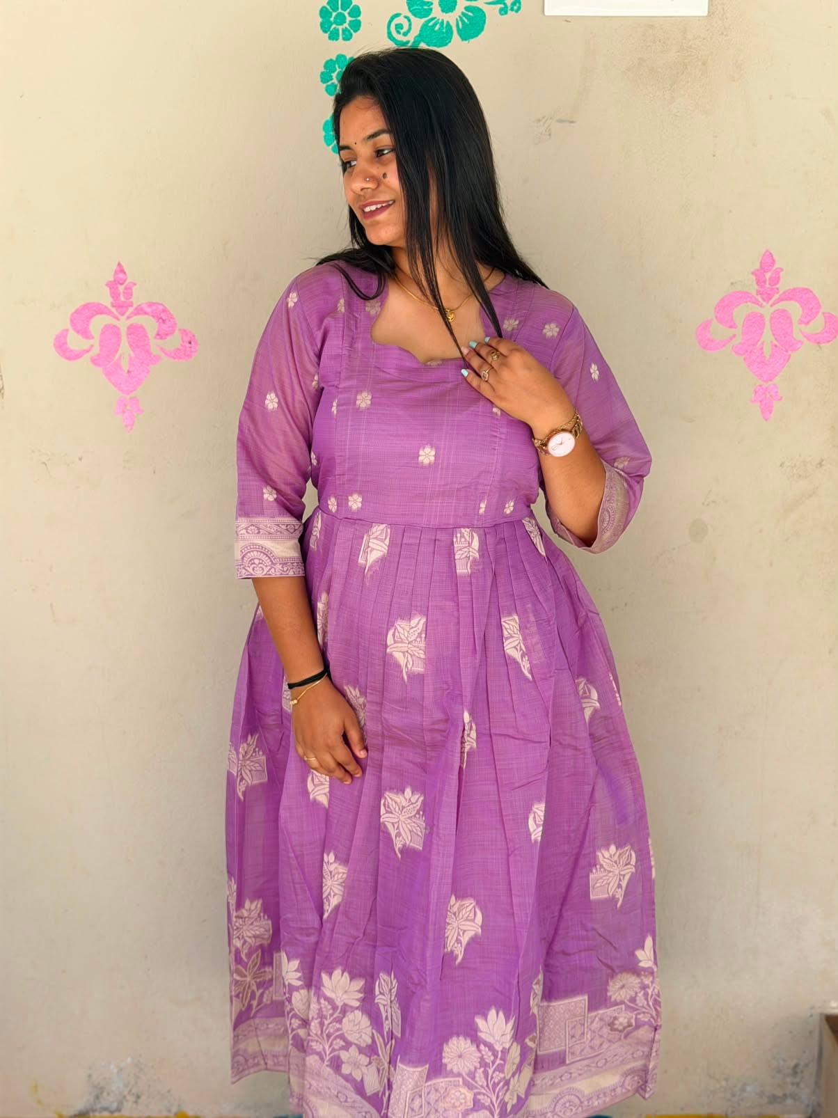 Jamdani Floral Frock - CFF213