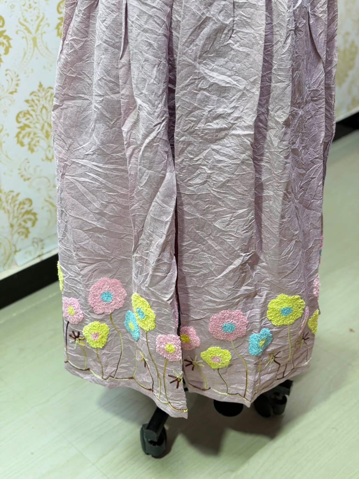 Chanderi Floral Frock - CFF219