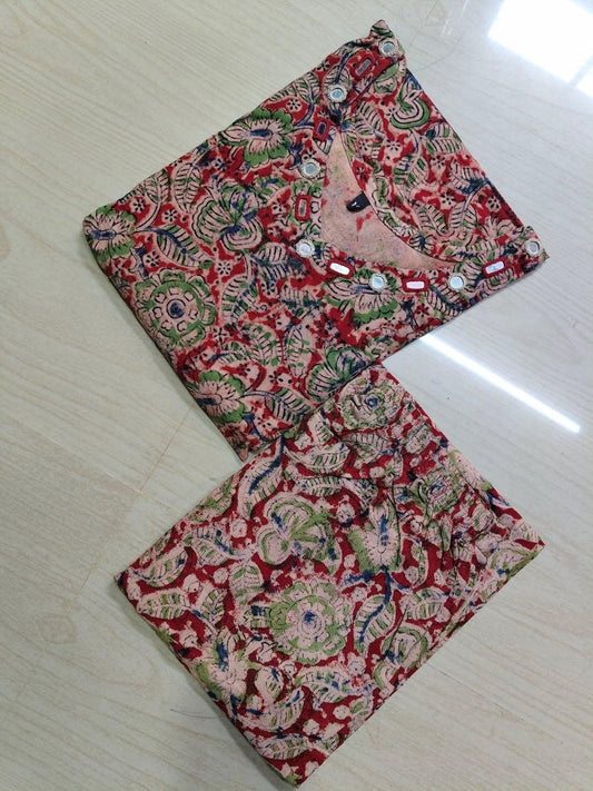 Kalamkari Kurti With Phant  PKA21