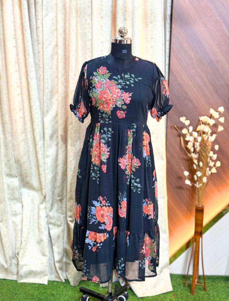 Georgette Floral Frock GFF21