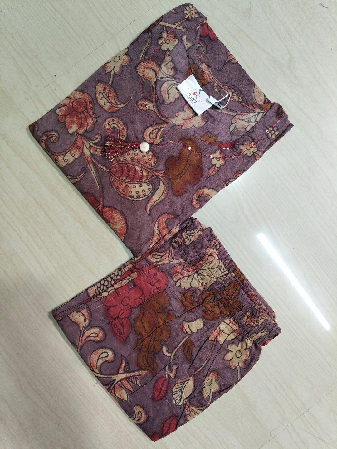 Premium Cotton Kurti With Phant  CKP22