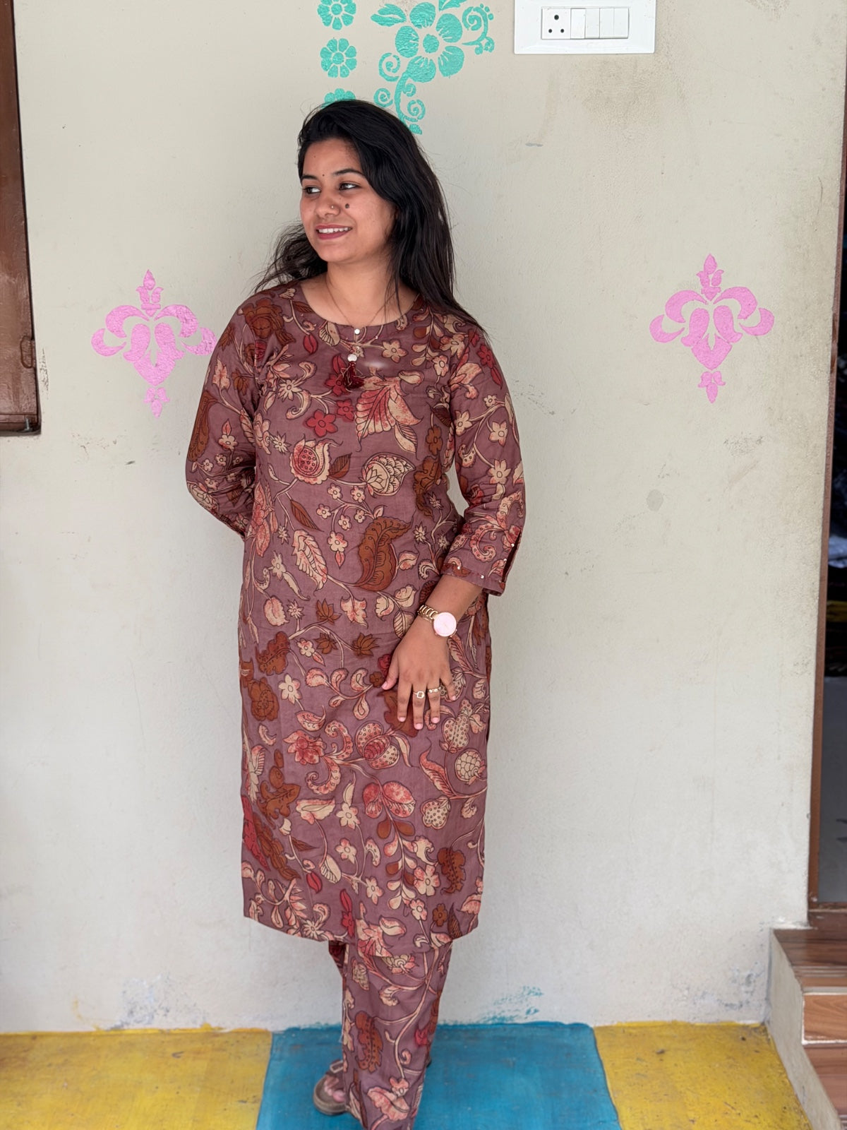 Premium Cotton Kurti With Phant  CKP22