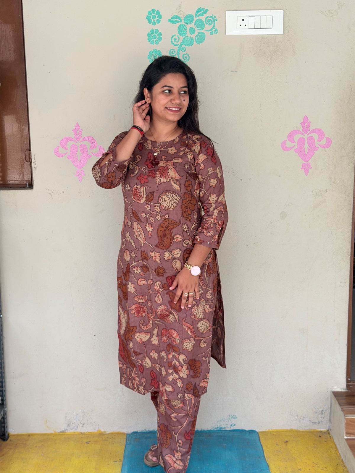 Premium Cotton Kurti With Phant  CKP22