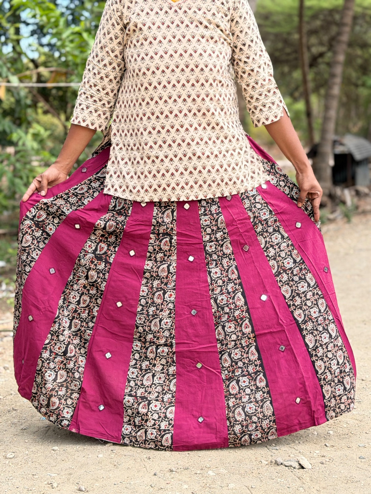 Ajrak Cotton Skirts SS23