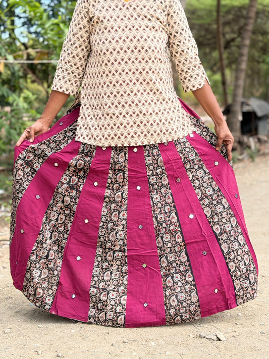 Ajrak Cotton Skirts SS23