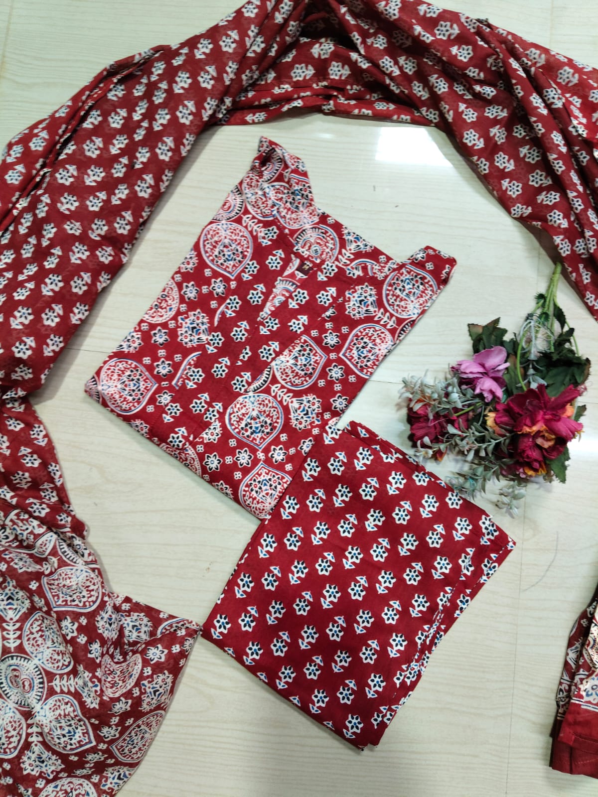 Petals Dupatta Sets  FDS247