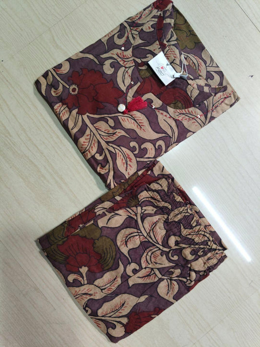 Premium Cotton Kurti With Phant  CKP24