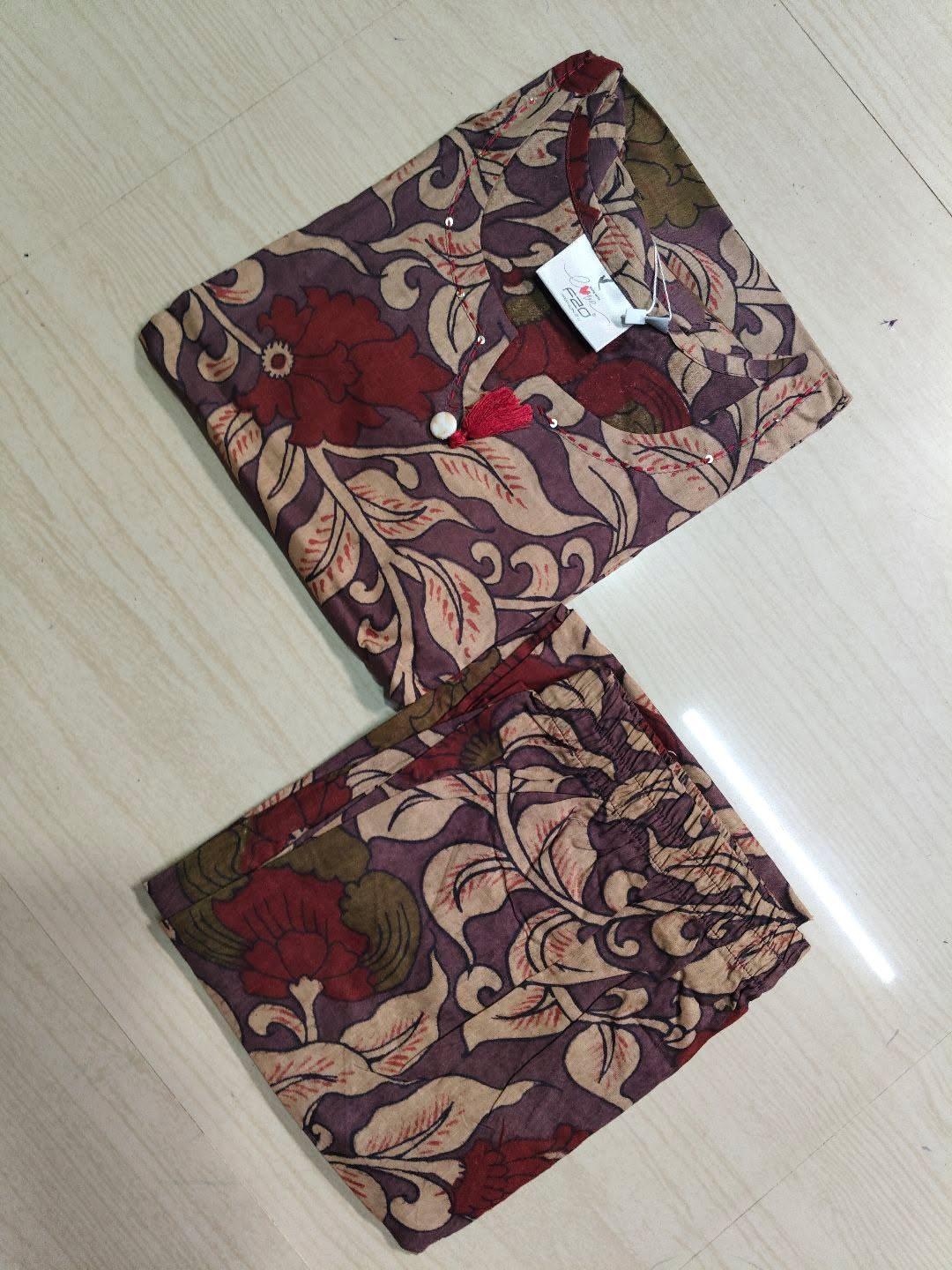 Premium Cotton Kurti With Phant  CKP24