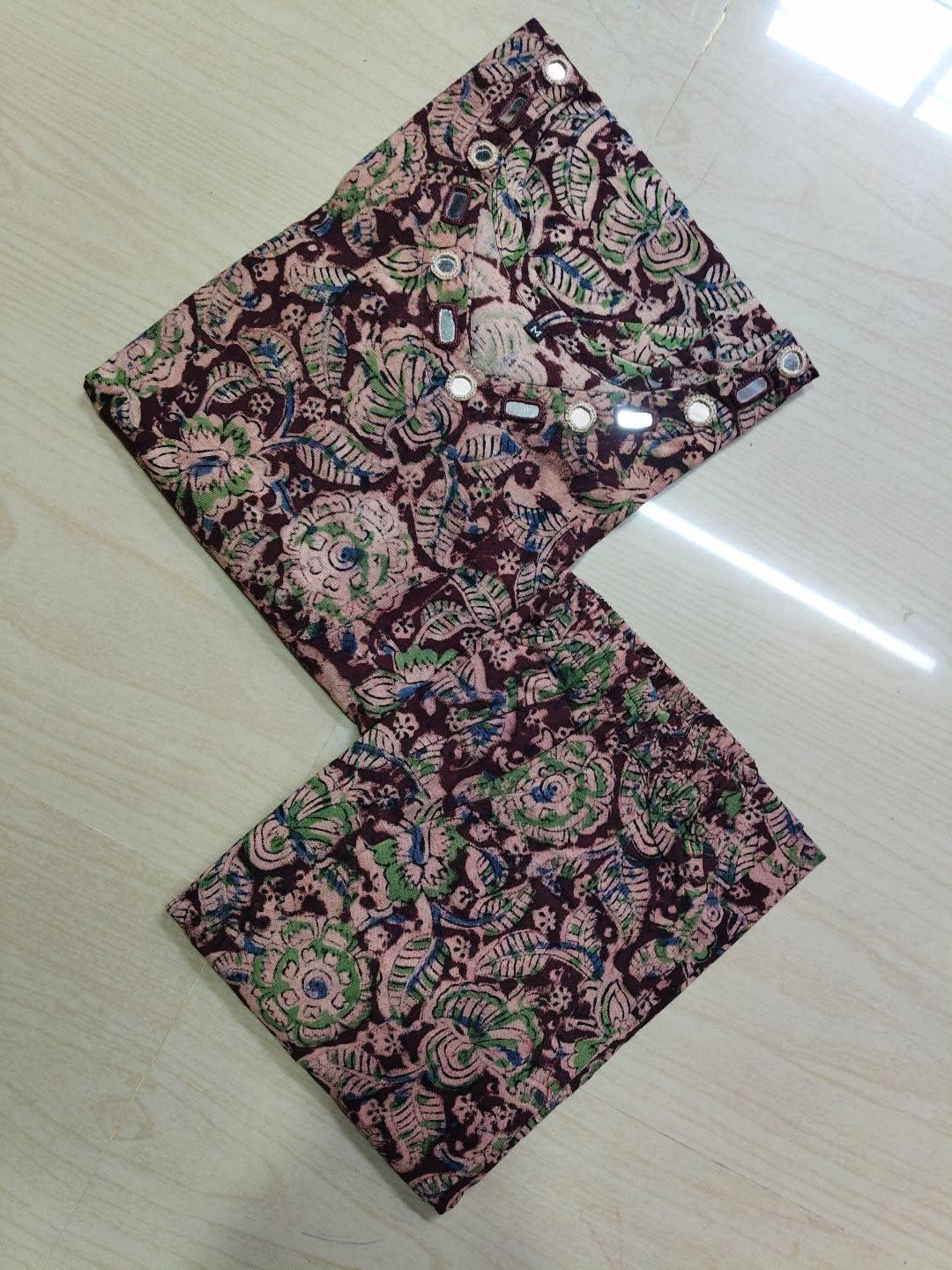Kalamkari Kurti With Phant  PKA24