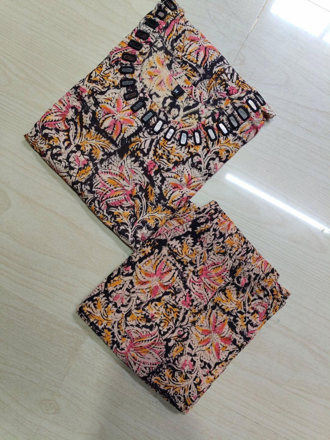Kalamkari Kurti With Phant  PKA25