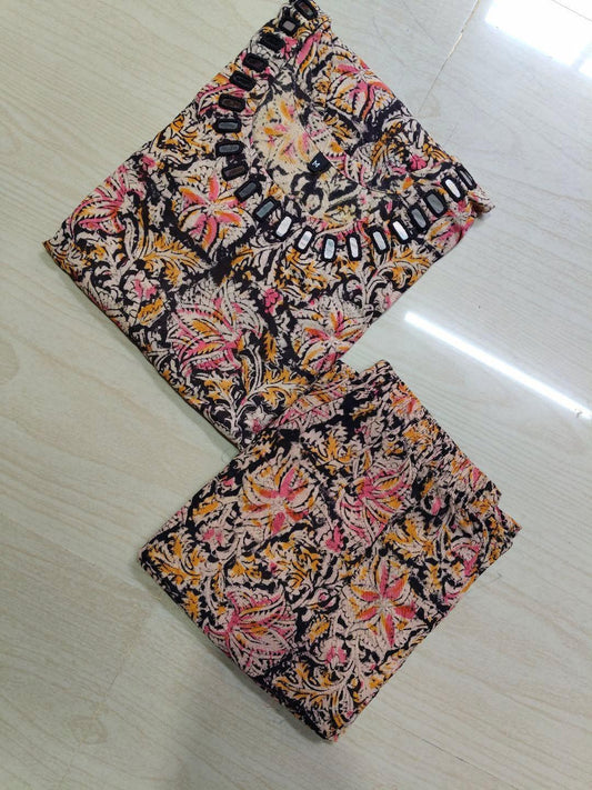 Kalamkari Kurti With Phant  PKA25