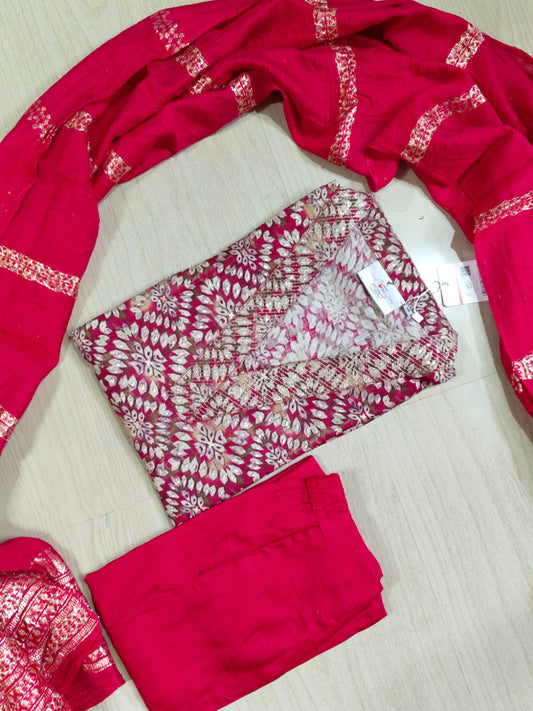 Kurti with Pant and Linen Dupatta sets - KPL25