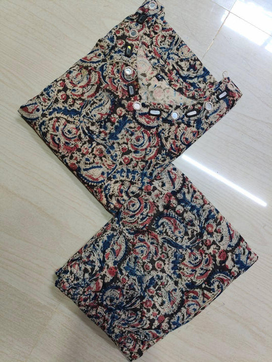 Kalamkari Kurti With Phant  PKA26