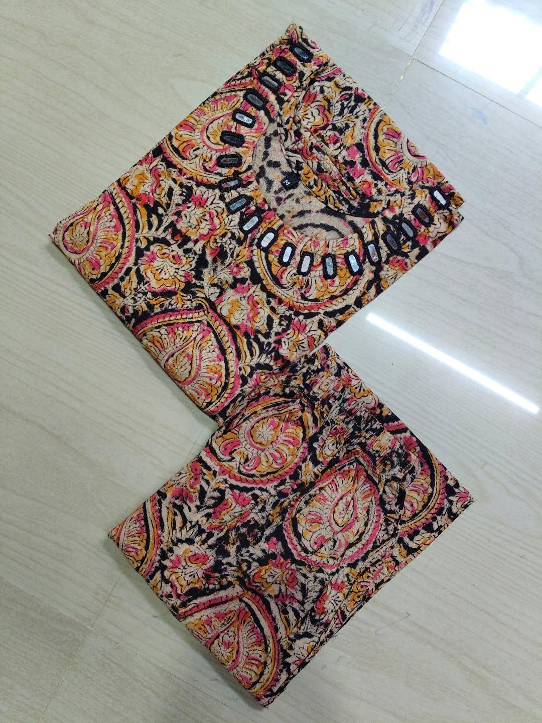 Kalamkari Kurti With Phant  PKA27