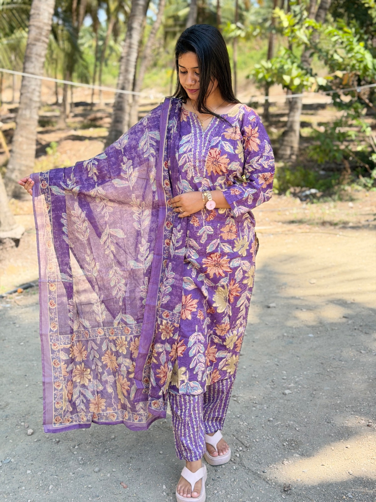 Petals Dupatta Sets  FDS284