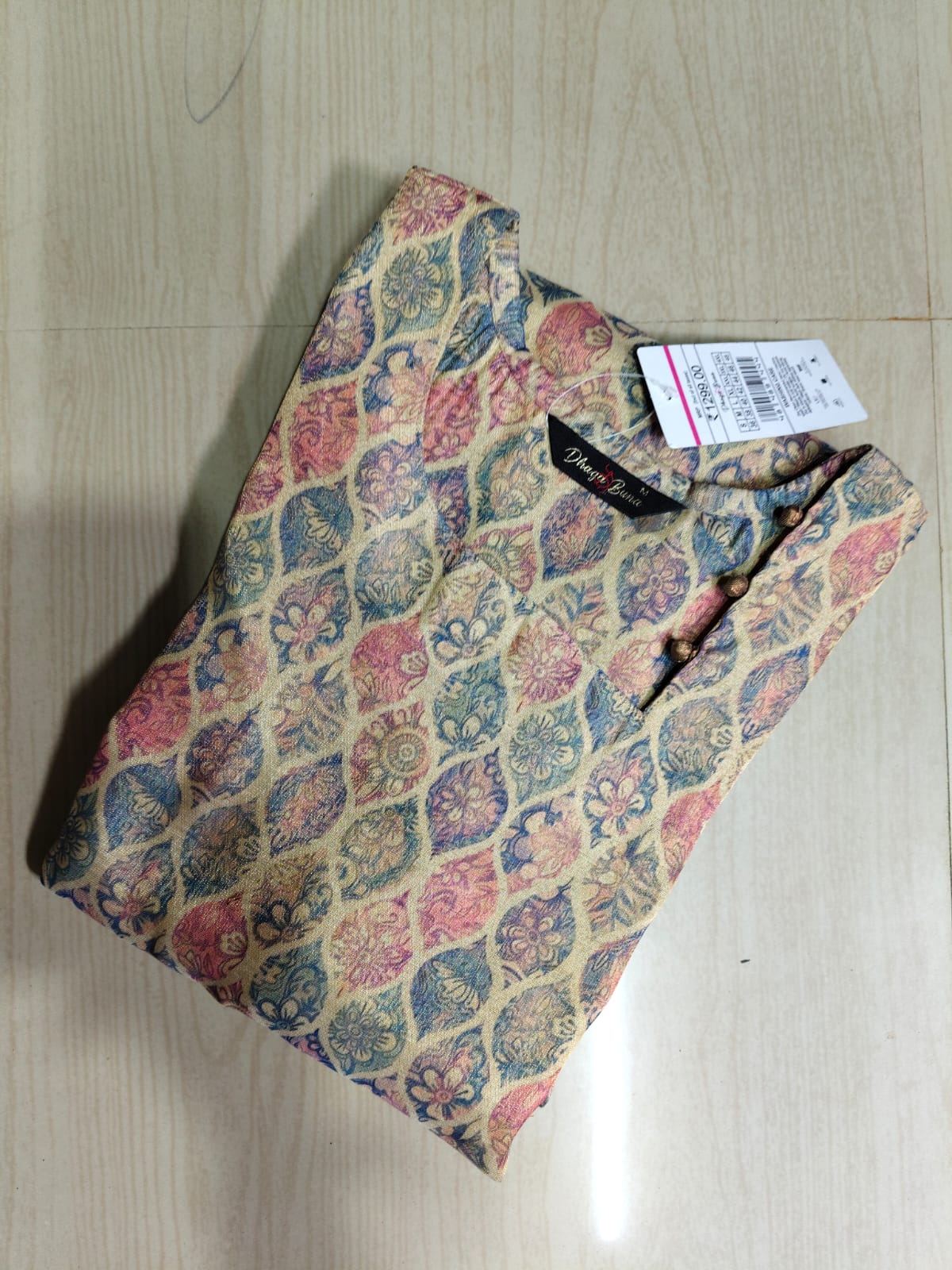 Floral Tissue Kurti - FTK28