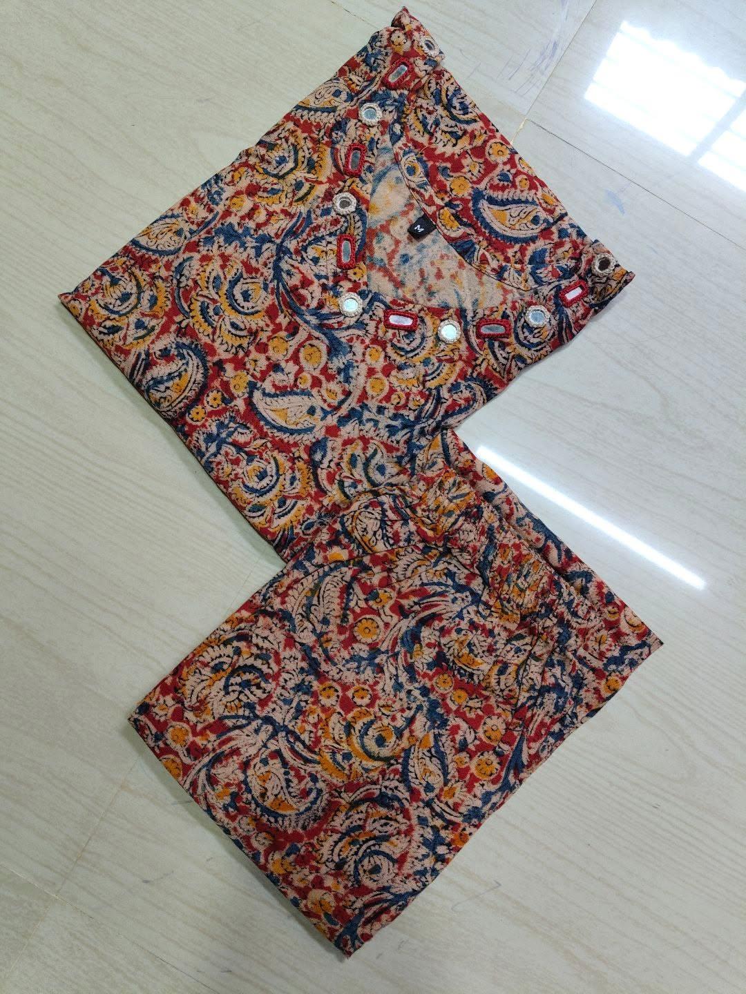Kalamkari Kurti With Phant  PKA28
