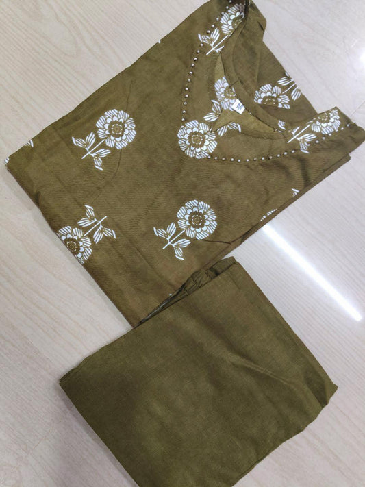 Jaipur Cotton Kurti with Pant  JCK29 (Check Our Size Chart Before Placing the Order)