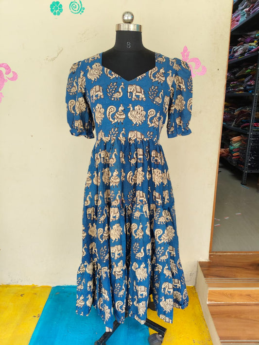 Kalamkari Anarkali Frock  KAF29