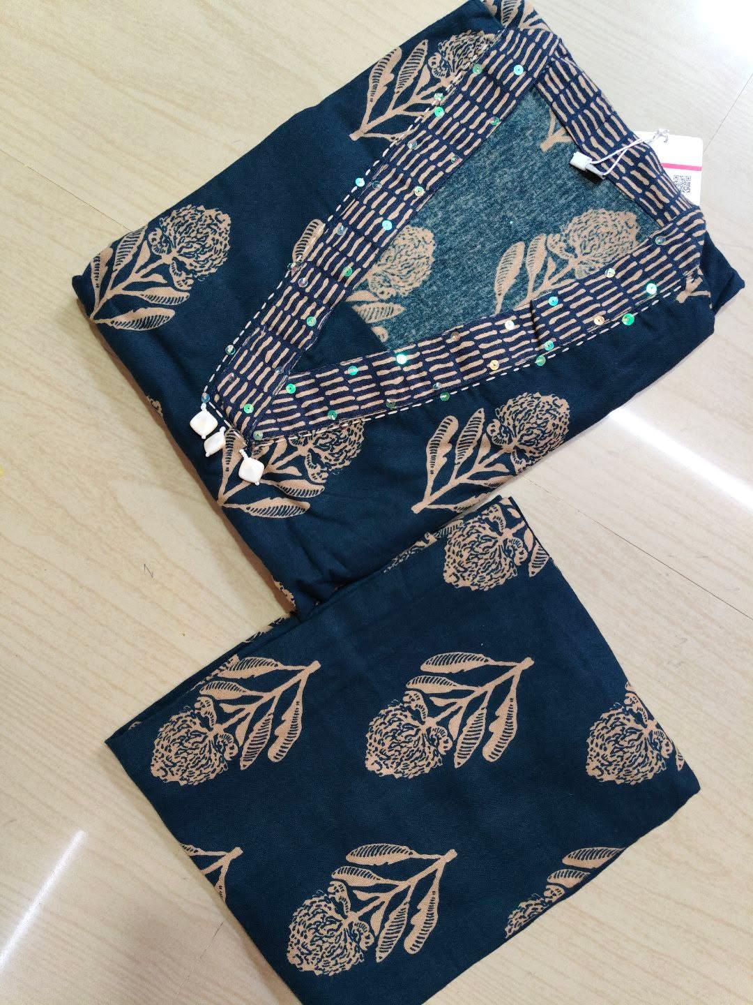 Premium Cotton Kurti With Phant  CKP29