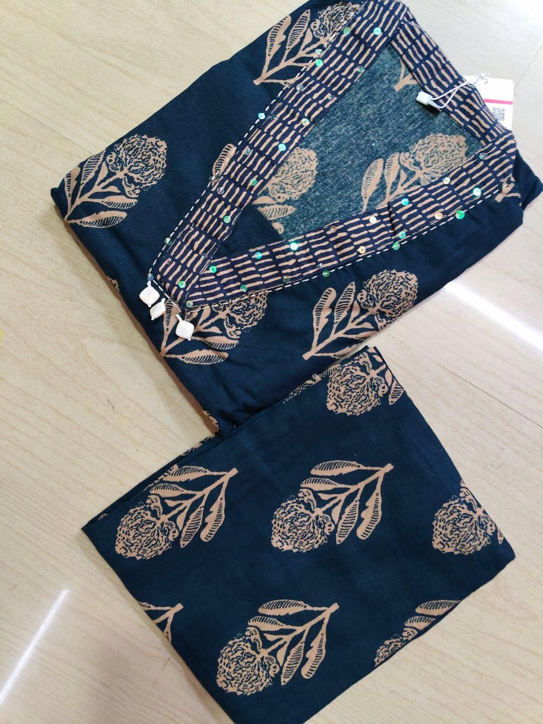 Premium Cotton Kurti With Phant  CKP29