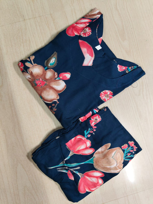 Cotton Kurti With Phant  CKP29