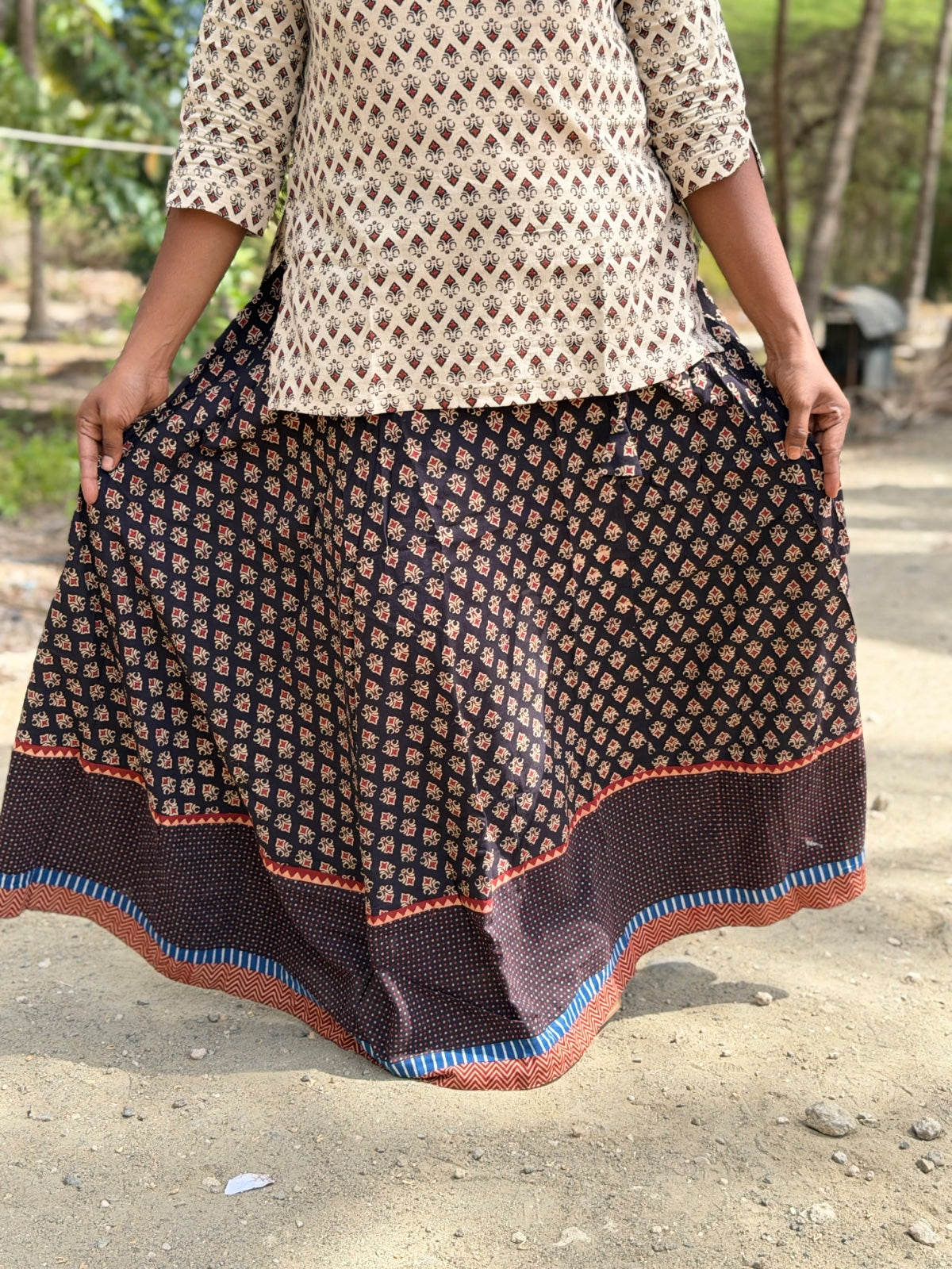Ajrak Cotton Skirts SS02
