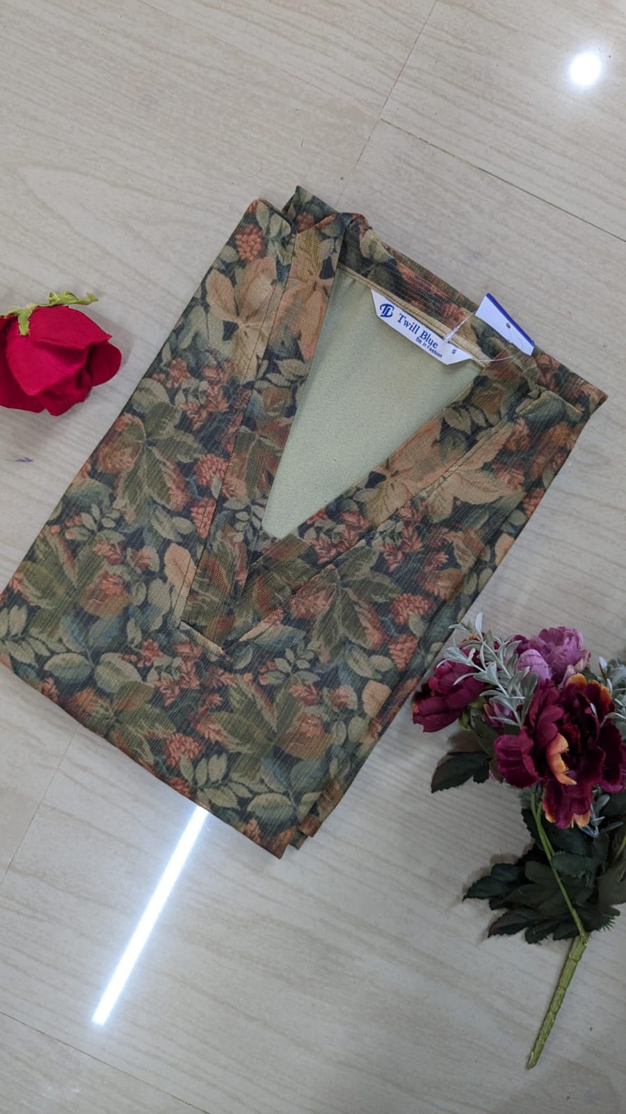 Floral Tissue Kurti - FTK02