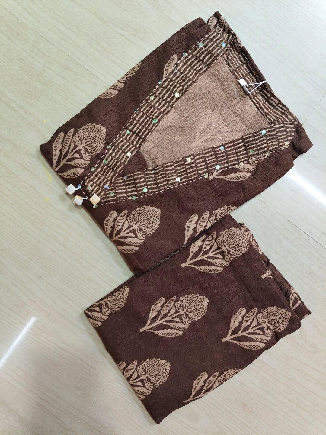 Premium Cotton Kurti With Phant  CKP30