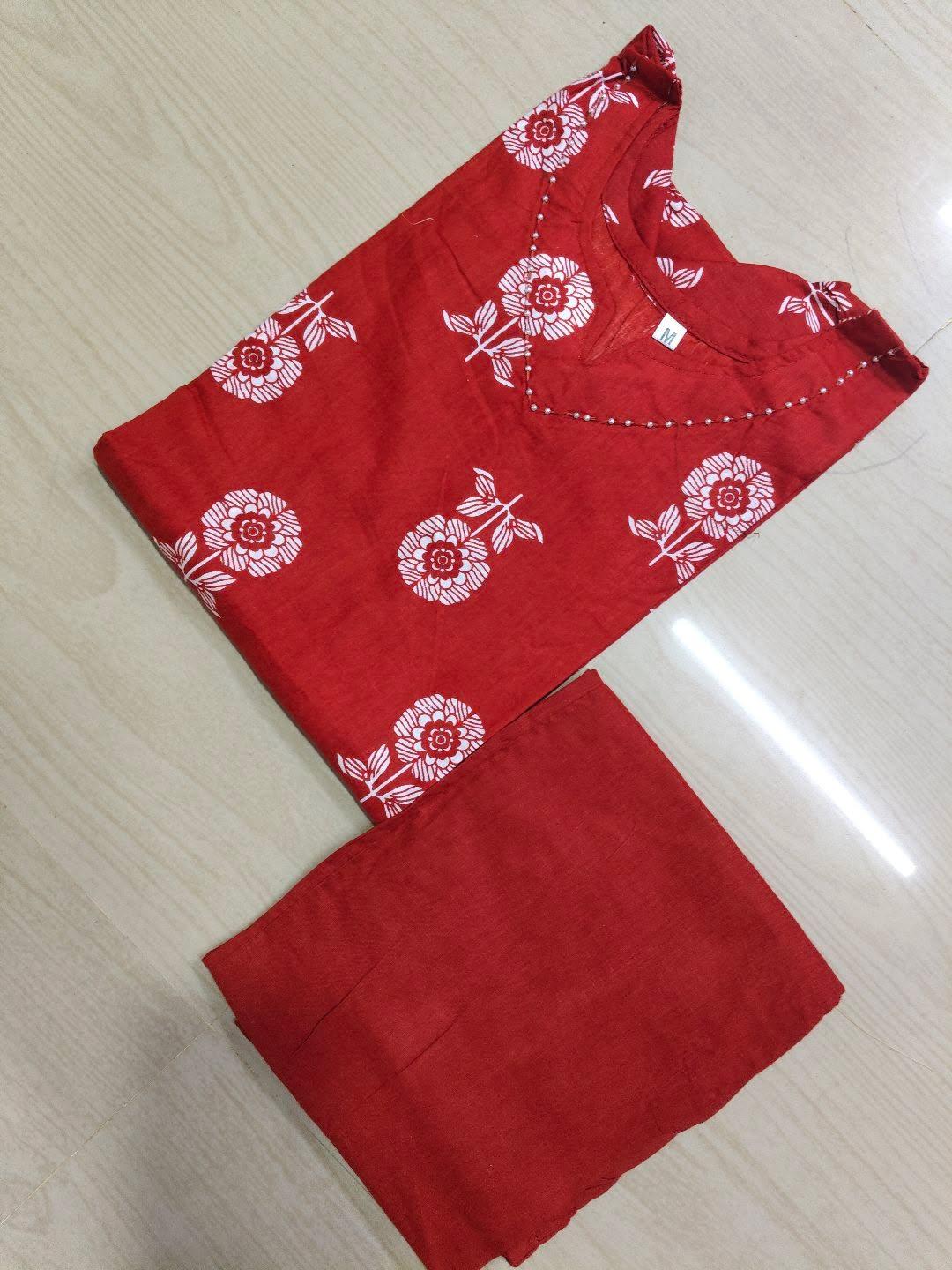 Jaipur Cotton Kurti with Pant  JCK30 (Check Our Size Chart Before Placing the Order)