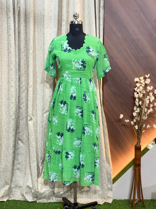 Georgette Floral Frock GFF30