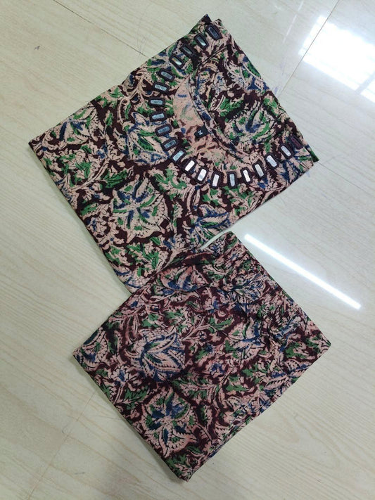 Kalamkari Kurti With Phant  PKA31