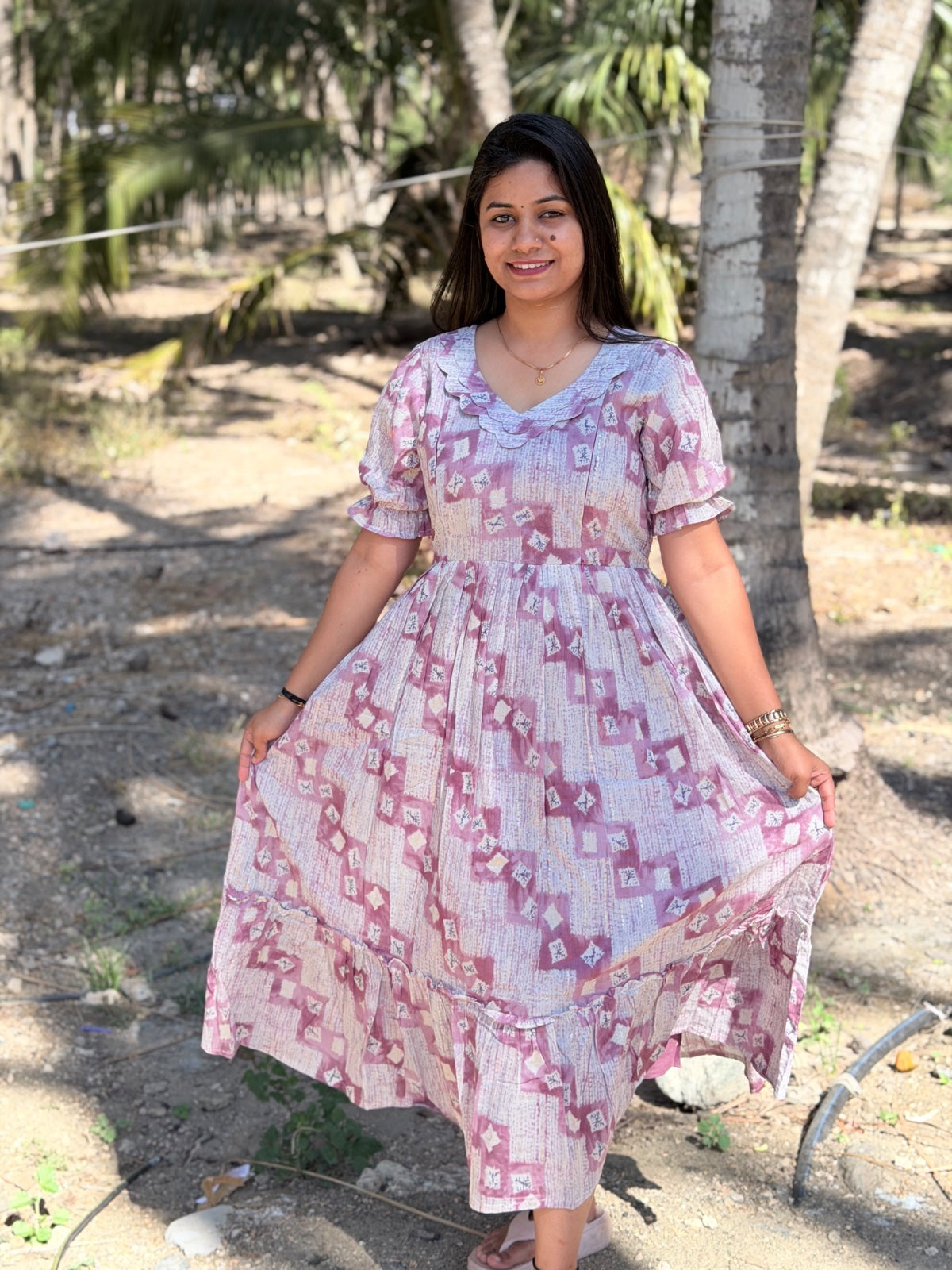 cotton Feeding Frock GEF27