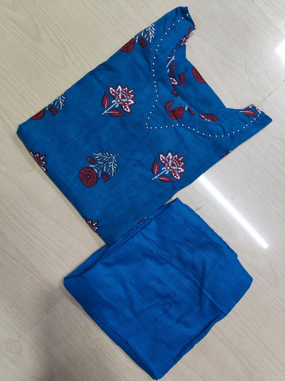 Jaipur Cotton Kurti with Pant  JCK31 (Check Our Size Chart Before Placing the Order)