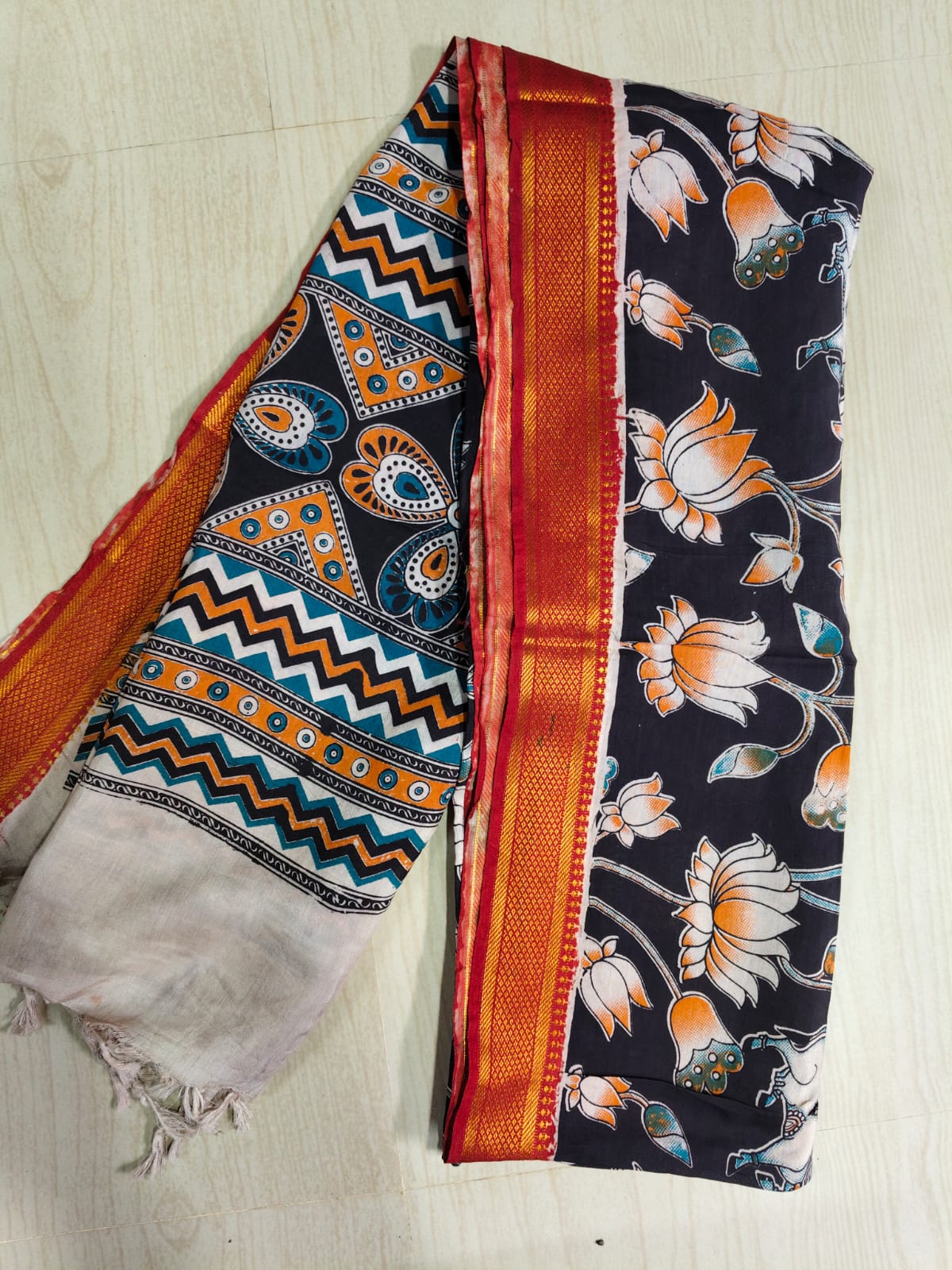 Kalamkari Pure Cotton Duppatas KCD31