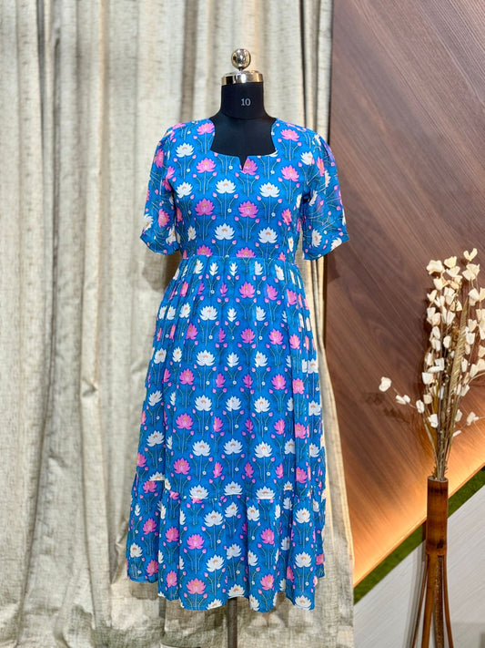 Georgette Floral Frock GFF31