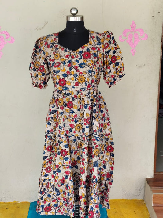 Kalamkari Anarkali Frock  KAF32