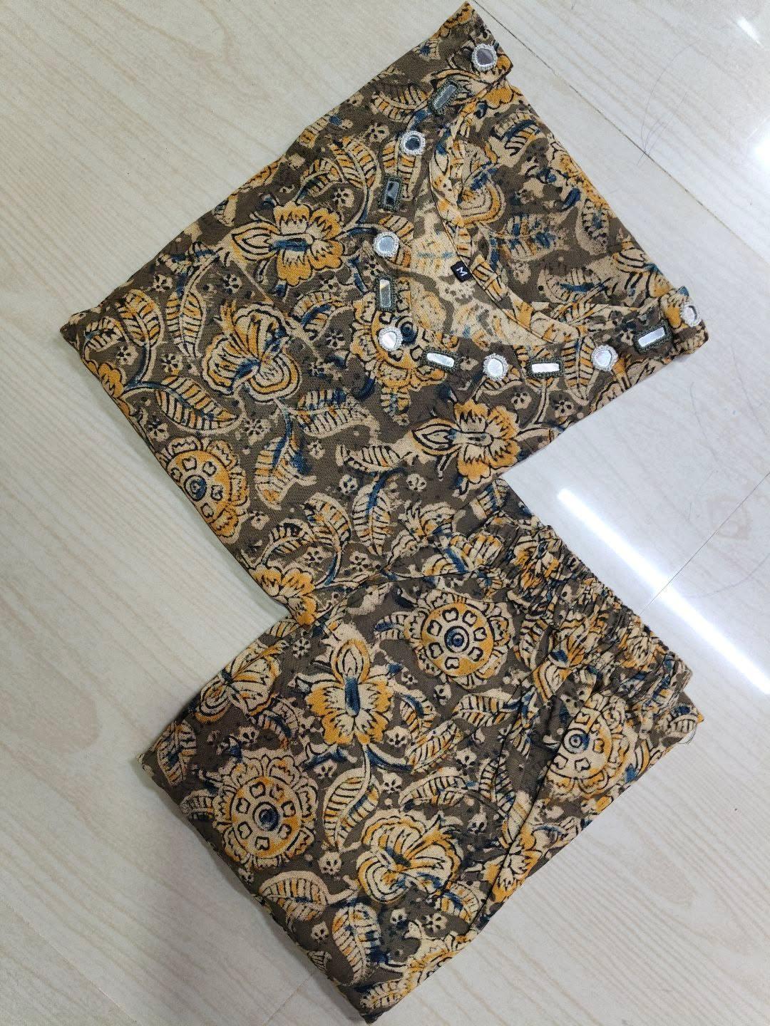 Kalamkari Kurti With Phant  PKA32