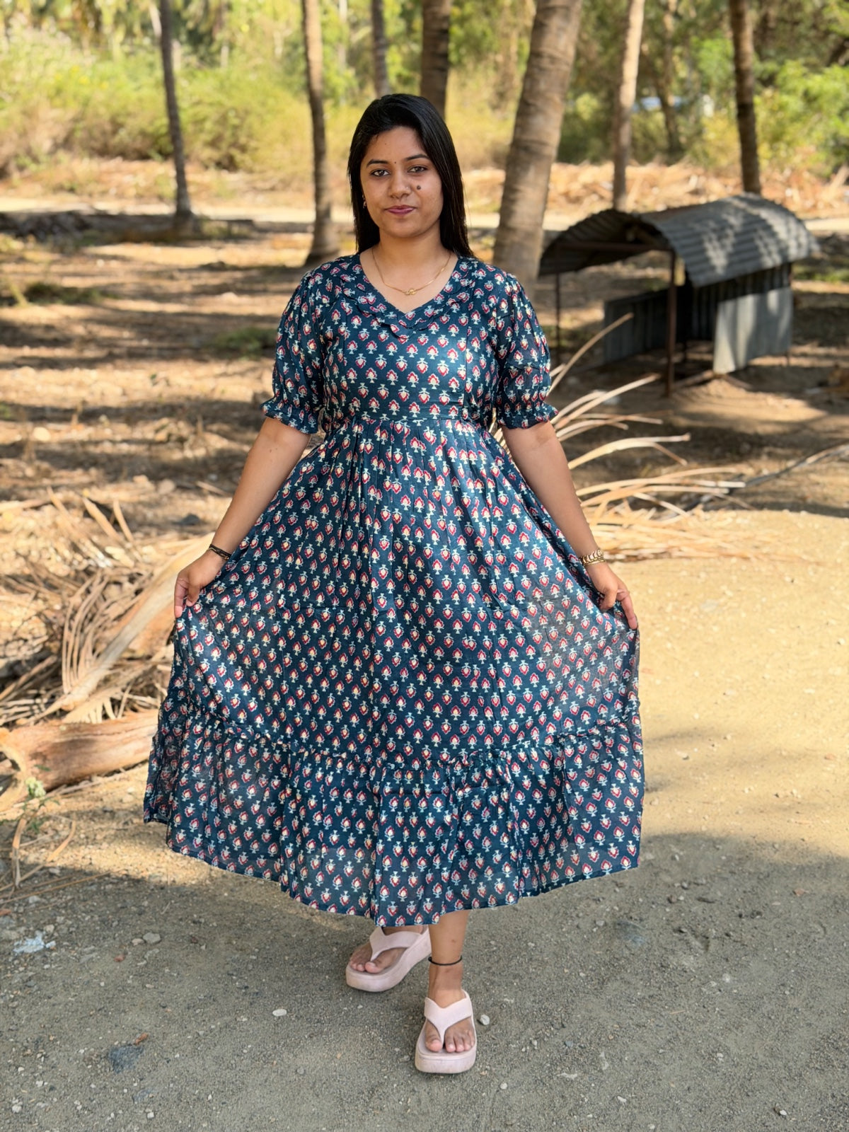 cotton Feeding Frock GEF28