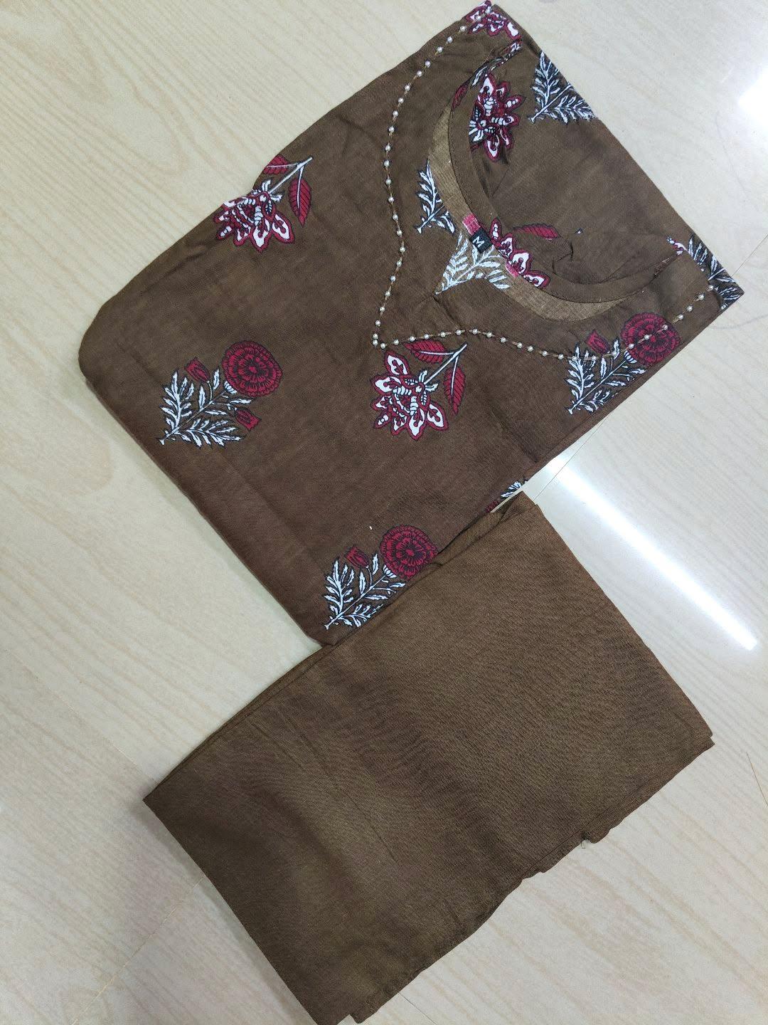 Jaipur Cotton Kurti with Pant  JCK32 (Check Our Size Chart Before Placing the Order)