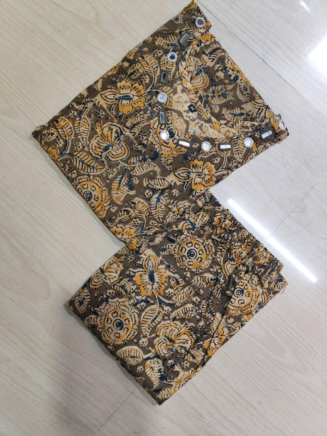 Kalamkari Kurti With Phant  PKA32