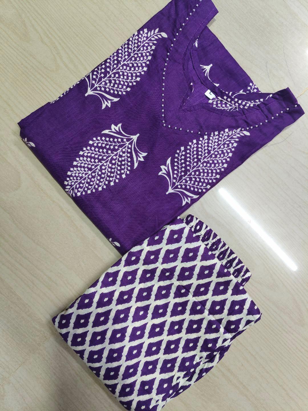 Jaipur Cotton Kurti with Pant  JCK33 (Check Our Size Chart Before Placing the Order)