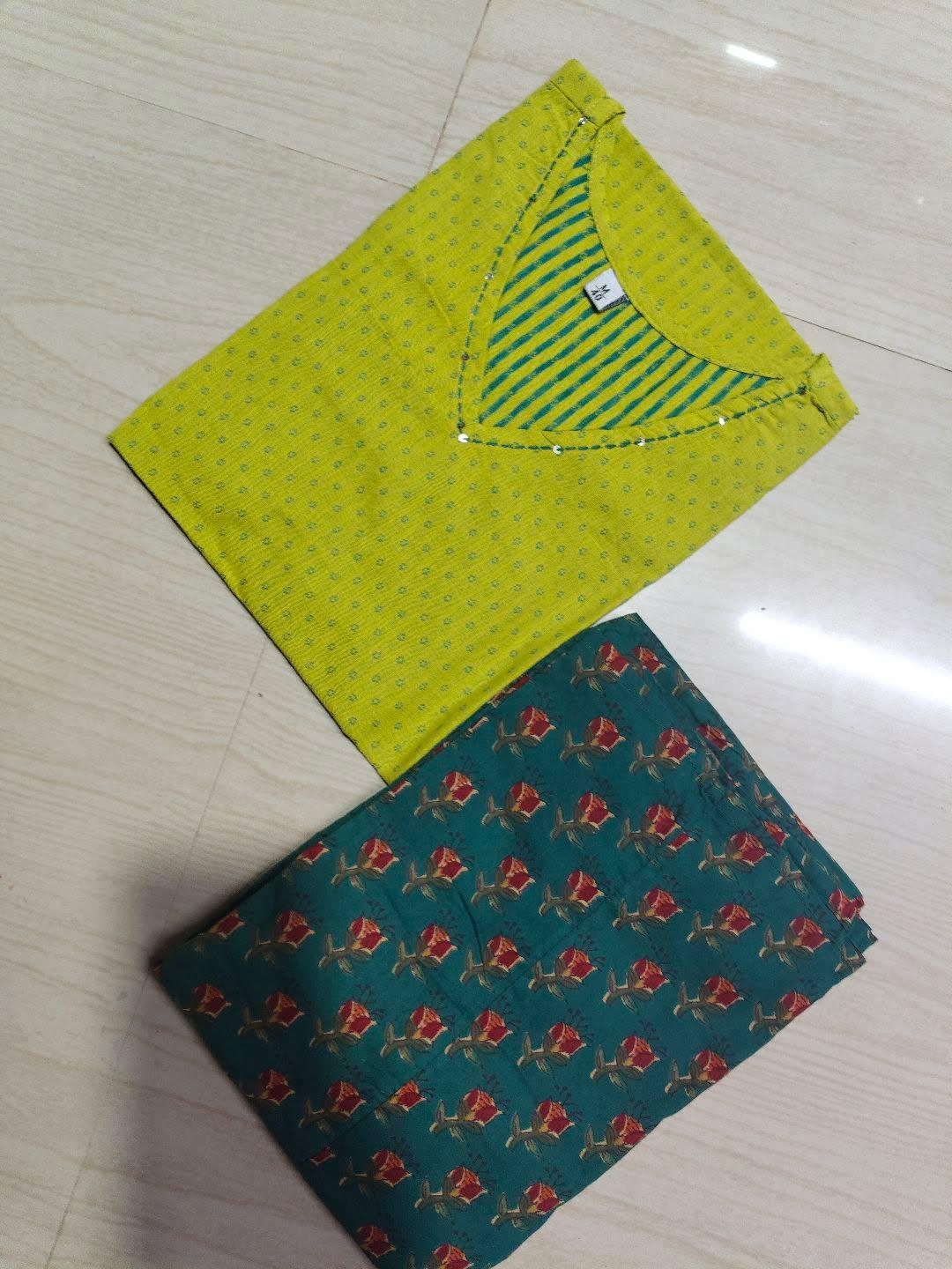 Short Kurthi With Cotton Palazzo  SKP33