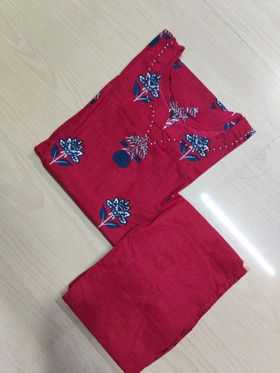 Jaipur Cotton Kurti with Pant  JCK34 (Check Our Size Chart Before Placing the Order)