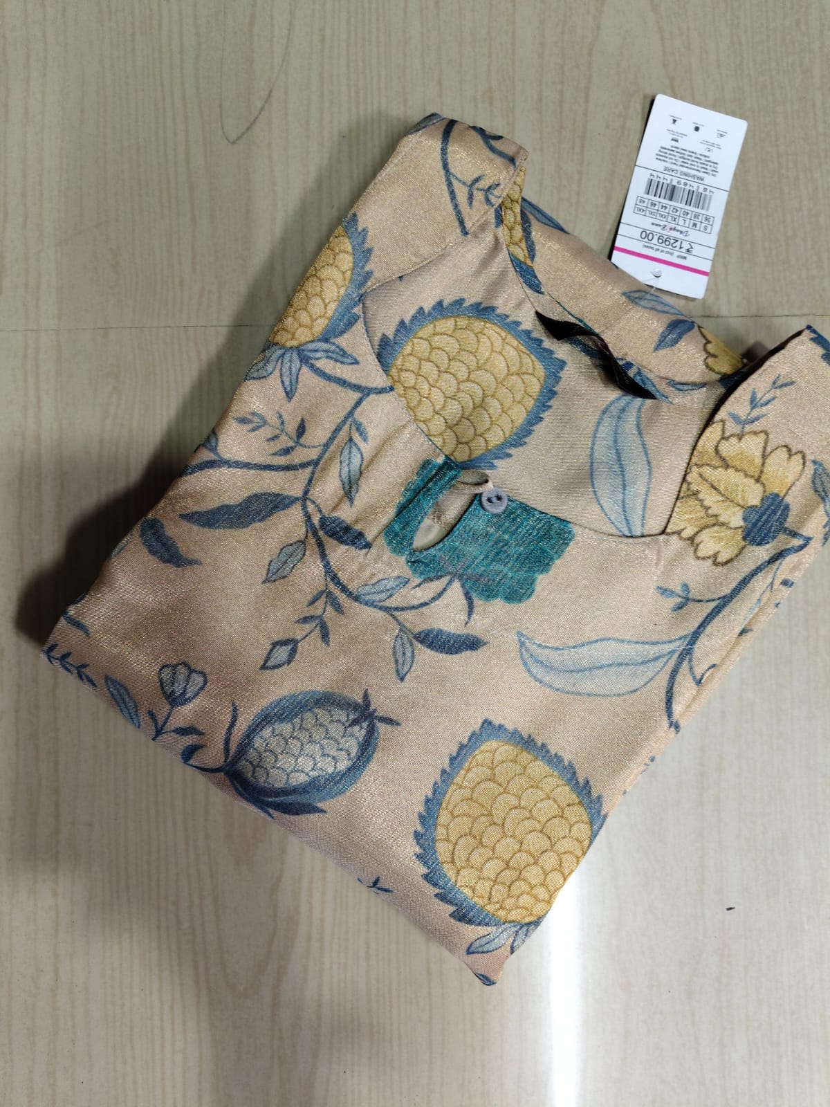 Floral Tissue Kurti - FTK33