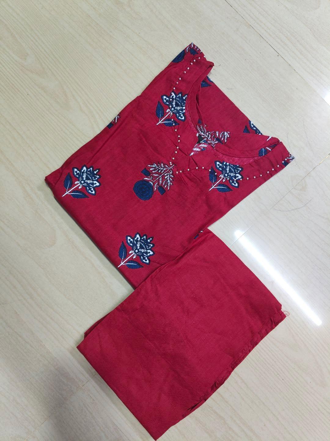 Jaipur Cotton Kurti with Pant  JCK34 (Check Our Size Chart Before Placing the Order)