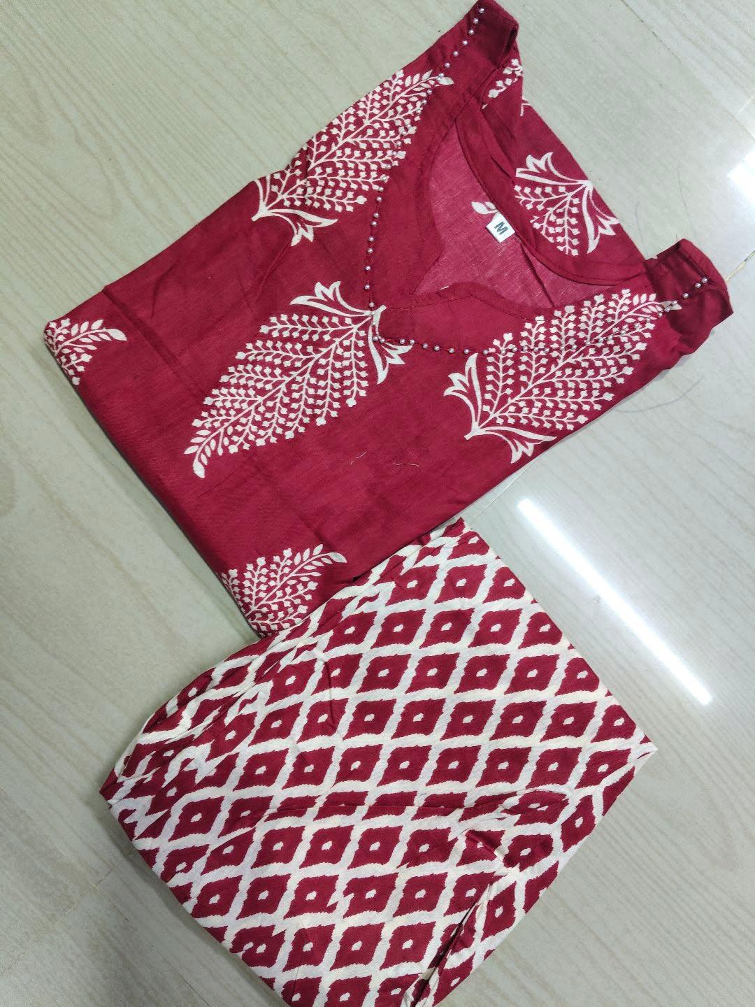 Jaipur Cotton Kurti with Pant  JCK35 (Check Our Size Chart Before Placing the Order)