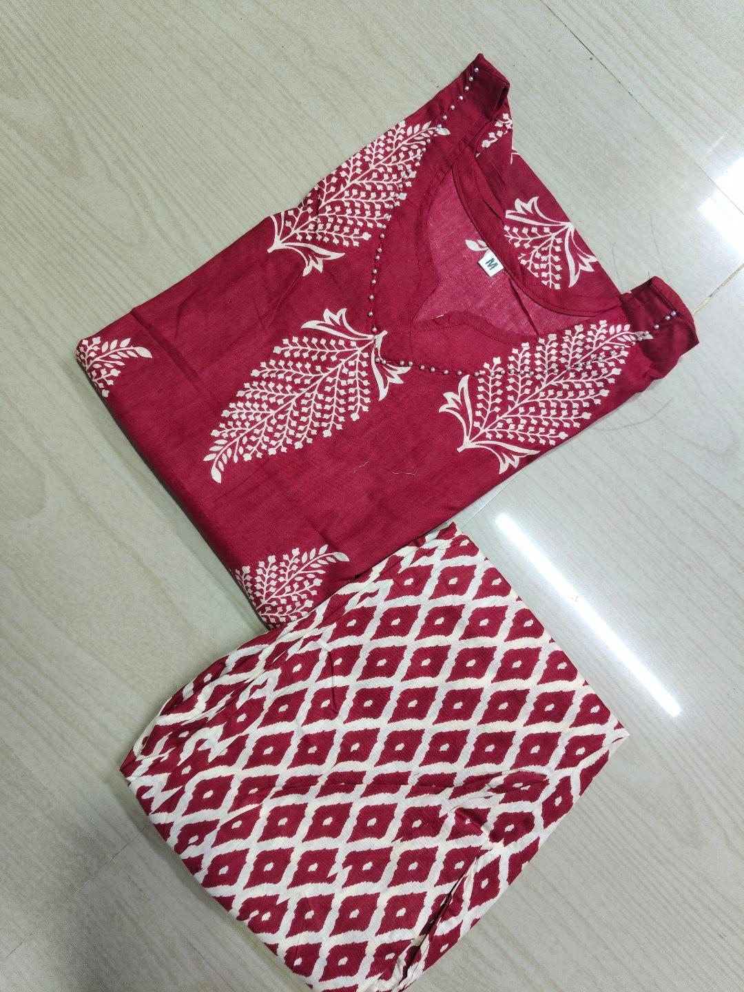 Jaipur Cotton Kurti with Pant  JCK35 (Check Our Size Chart Before Placing the Order)
